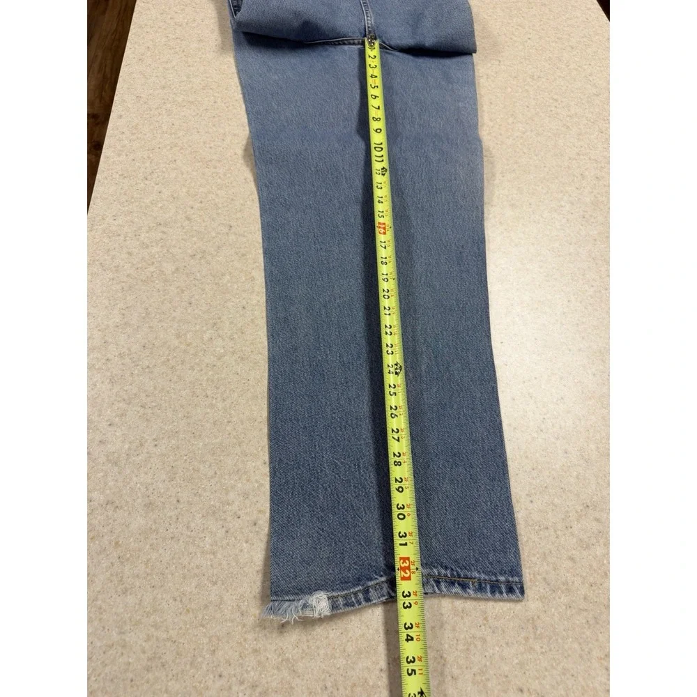 Vintage Levi's 505 STARCHED Jeans Mens 46x32 Loose Fit Distressed Denim USA